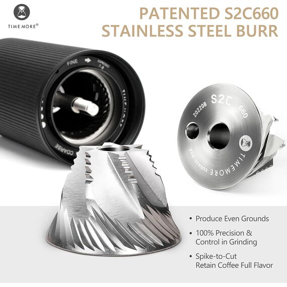 Timemore Chestnut C3s Pro Кофемолка ручная черная, фото , изображение 2