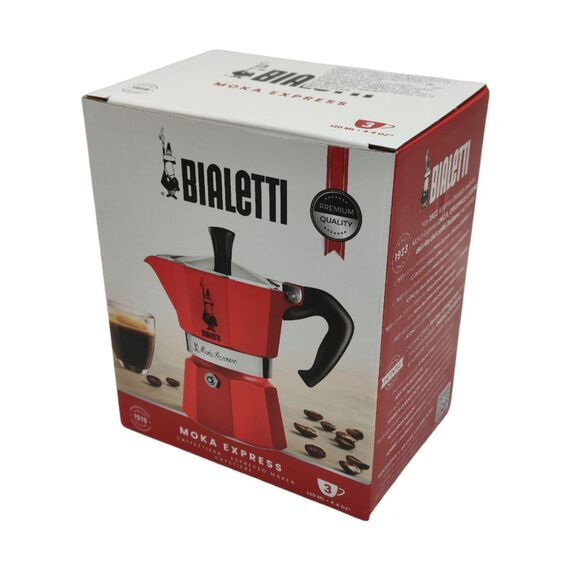 Bialetti 4942 Moka Express на 3 чашки красная Гейзерная кофеварка, фото , изображение 5 Bialetti 4942 Moka Express на 3 чашки красная Гейзерная кофеварка, фото , изображение 5