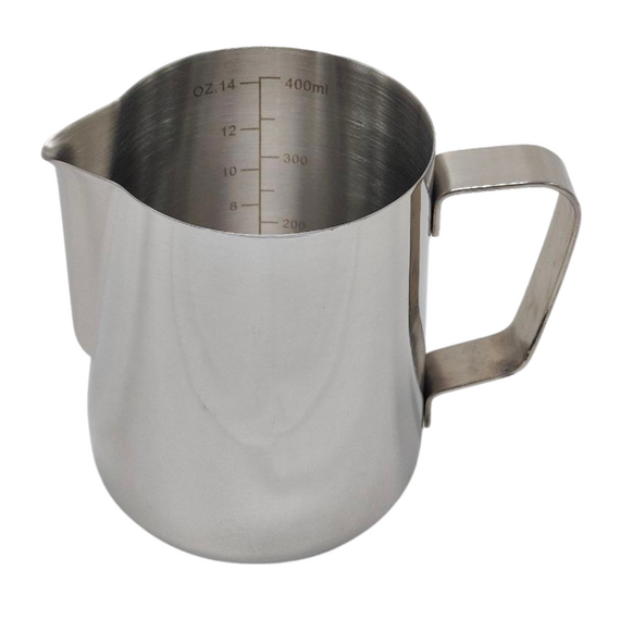 CoffeeTools Питчер 400 мл с мерной шкалой стальной, фото , изображение 2