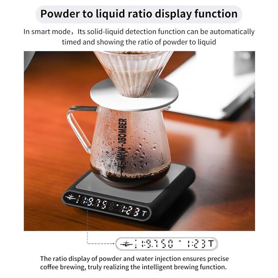 MHW-3BOMBER Formula Smart Весы для кофе черные, фото , изображение 3