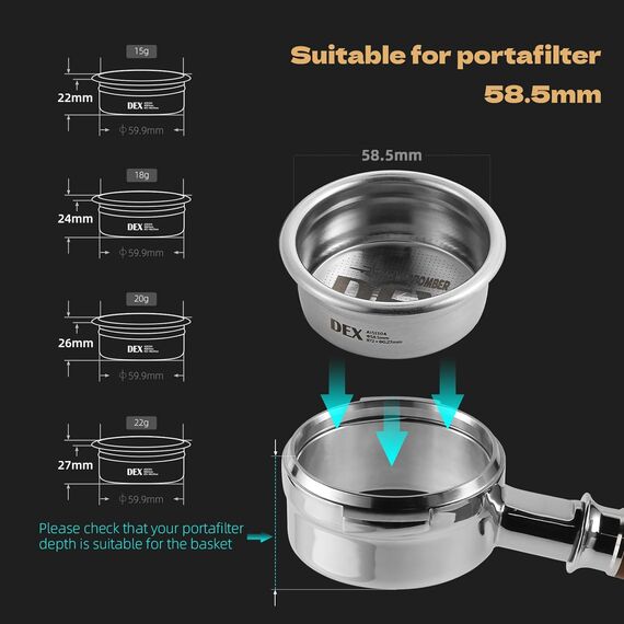 MHW-3BOMBER DEX Фильтр-корзина для эспрессо 15 г, фото , изображение 7