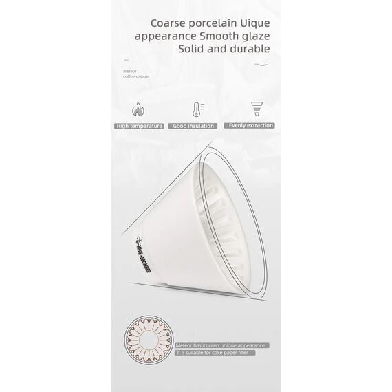 MHW-3BOMBER Meteor Керамический пуровер 02 белый, фото , изображение 22