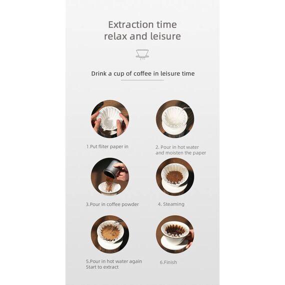 MHW-3BOMBER Meteor Керамический пуровер 02 белый, фото , изображение 16