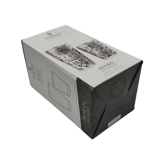 Lumian Kenko Boston Alchemy Tin & Half Tin Шейкер 530/830 мл серебро с гравировкой, фото , изображение 4