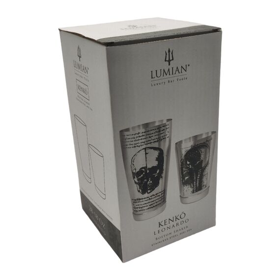 Lumian Kenko Boston Leonardo Tin & Half Tin Шейкер 530/830 мл серебро с гравировкой, фото , изображение 5