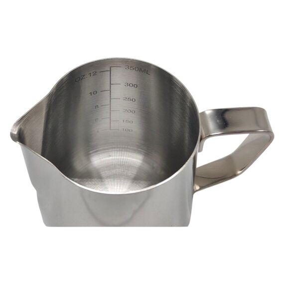 CoffeeTools Питчер стальной 350 мл с мерной шкалой, фото , изображение 3