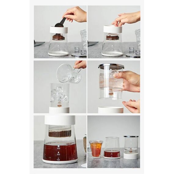 CoffeeTools Ice Dripper Set Кофеварка для Cold Brew 400 мл белая, фото , изображение 2