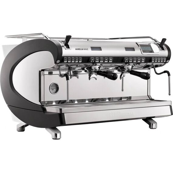 Nuova Simonelli Aurelia WAVE T3 2Gr 380V black+high groups+Autopurge, кофемашина автомат, высокие группы, подогрев чашек, черная, фото 