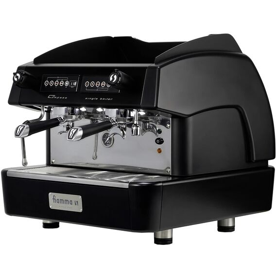 Fiamma Compass 2 SE COMPACT TC Рожковая кофемашина автомат 2 высокие группы черная, фото 
