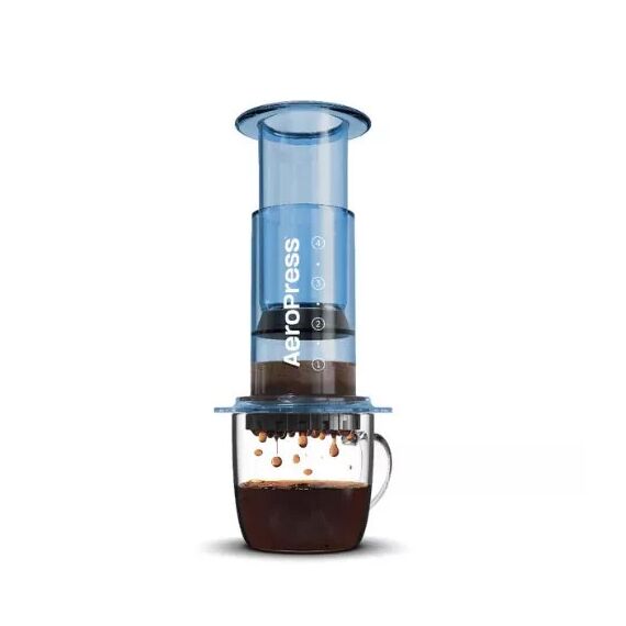 AeroPress Clear Кофеварка ручная синяя, фото 