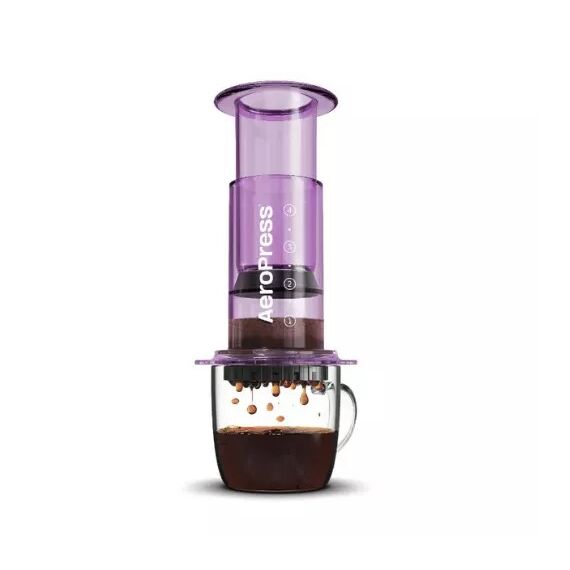 AeroPress Clear Кофеварка ручная фиолетовая, фото 