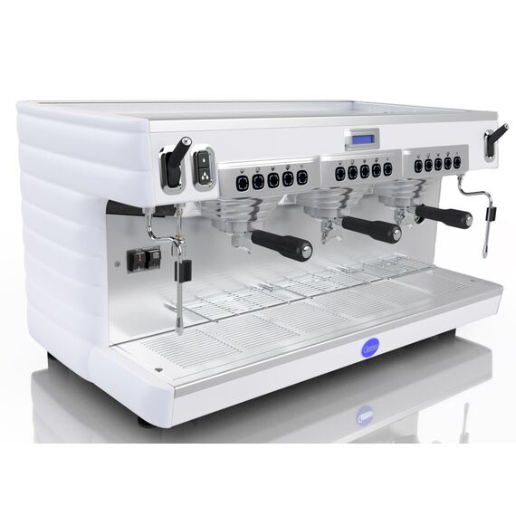 Carimali Bubble 3gr Рожковая кофемашина автомат 3 высокие группы белая, фото , изображение 3