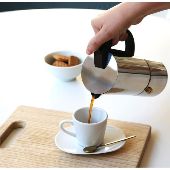 Gnali&Zani Chicca Гейзерная кофеварка на 3 чашки сталь, фото , изображение 3