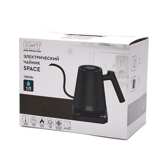 Coffee & Barista Tools SPACE Электрочайник 1 л чёрный, фото , изображение 18