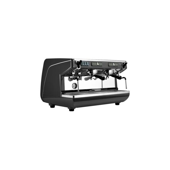 Nuova Simonelli Appia Life 2gr S 220V black economizer high groups, кофемашина полуавтомат, 2 высокие группы, экономайзер черная, фото 