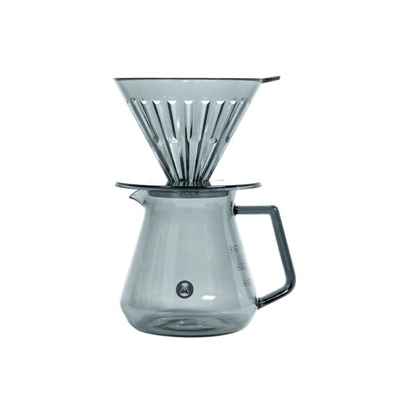 Timemore Crystal Eye Brewer Set PCTG Dripper 02 600 мл набор для заваривания кофе прозрачный черный, фото 