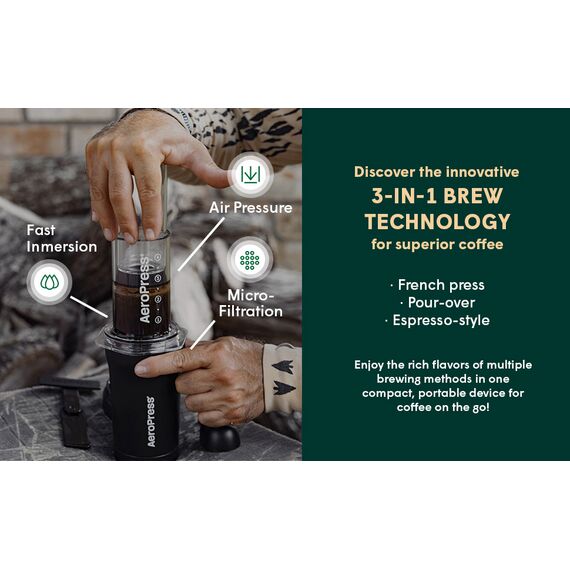 AeroPress Go Plus Кофеварка ручная портативная кремовая, фото , изображение 9 AeroPress Go Plus Кофеварка ручная портативная кремовая, фото , изображение 9