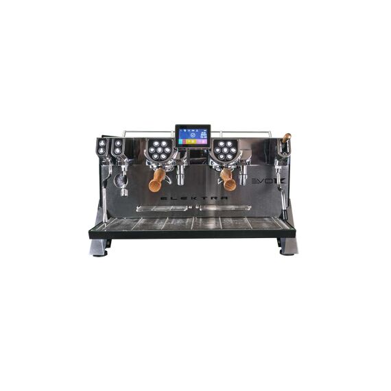 Elektra Evok 2gr Рожковая кофемашина автомат 2 высокие группы автокапучинатор черная, фото 