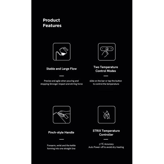 Timemore Fish Smart Pro Электрочайник 900 мл чёрный для правой руки, фото , изображение 15