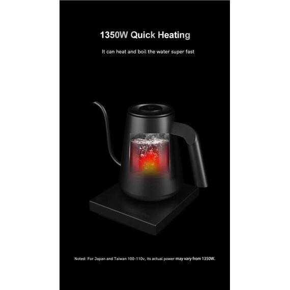 Timemore Fish Smart Pro Электрочайник 900 мл чёрный для правой руки, фото , изображение 16