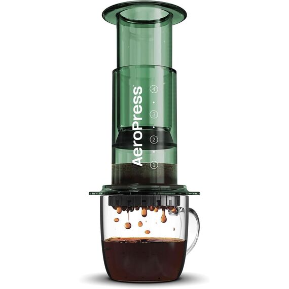 AeroPress Clear Кофеварка ручная зеленая, фото 