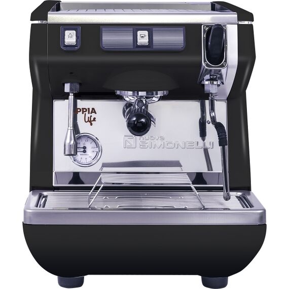 Nuova Simonelli Appia Life 1Gr S 220V black+high groups Кофемашина полуавтомат с 1 высокой группой черная, фото 
