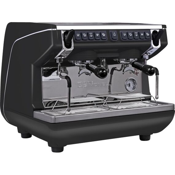 Nuova Simonelli Appia Life Compact 2Gr V 220V black+economizer+high groups Кофемашина автомат с 2 высокими группами и экономайзером черная, фото , изображение 2