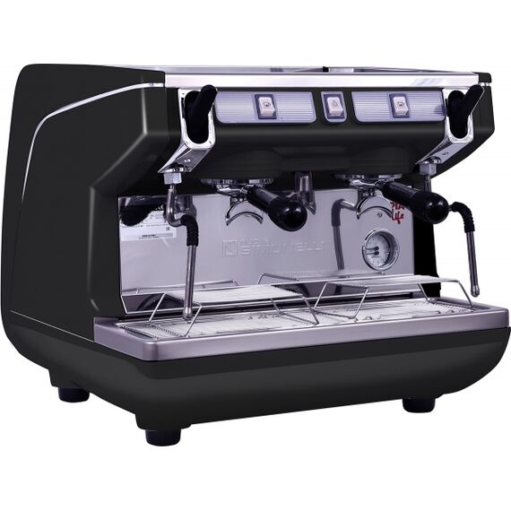 Nuova Simonelli Appia Life Compact 2Gr S 220V black+economizer+high groups Кофемашина полуавтомат, 2 высокие группы, экономайзер черная, фото , изображение 2