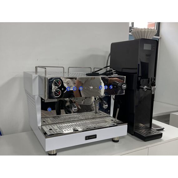 Lehehe E2 2gr рожковая кофемашина автомат 2 высокие группы белая, фото , изображение 3