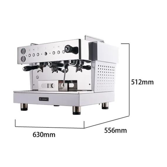 Lehehe E2 2gr рожковая кофемашина автомат 2 высокие группы белая, фото , изображение 8
