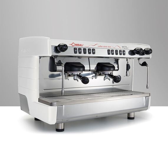 La Cimbali M23 UP DT/2 TALLCUP Рожковая кофемашина автомат 2 высокие группы белая, фото 