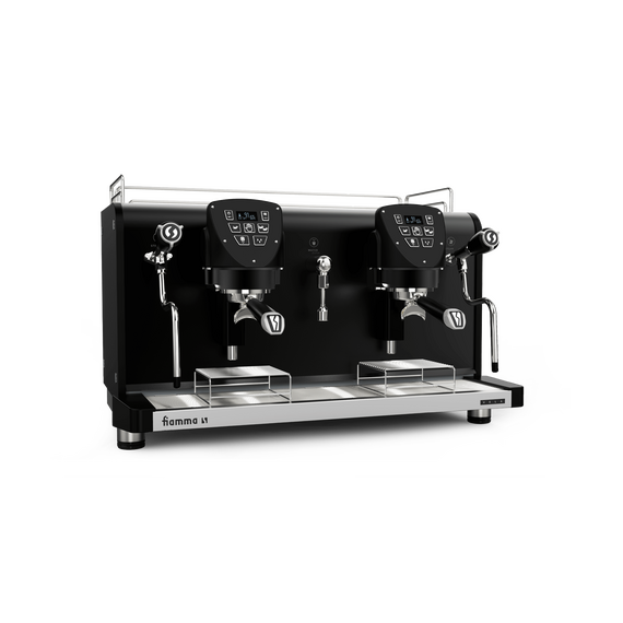 Fiamma VELA DUAL 2 TC BLACK Рожковая кофемашина автомат 2 группы черная, фото 