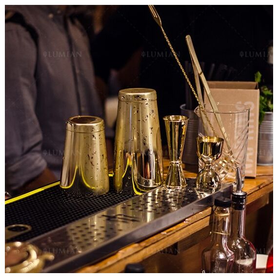 Lumian Kenko Boston Tin & Half Tin Шейкер 530/830 мл золото, фото , изображение 5