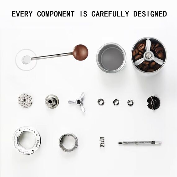 ZeroHero S01 Кофемолка ручная коричневая, фото , изображение 5