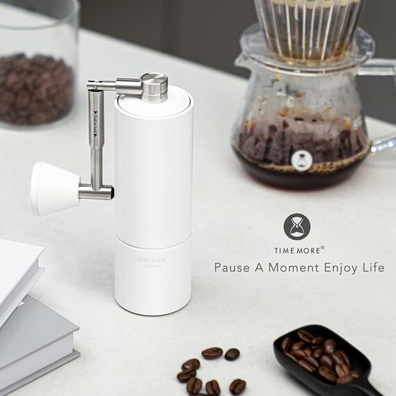 Timemore Chestnut C3s Pro Кофемолка ручная белая, фото , изображение 7