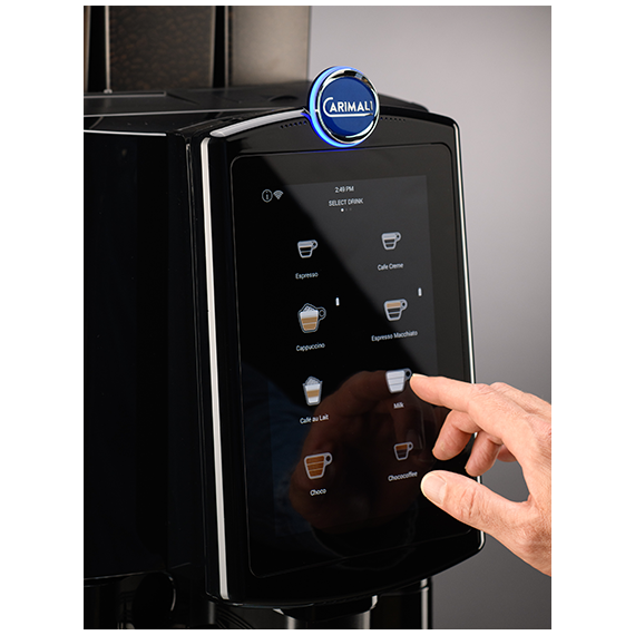 Carimali Armonia Light Суперавтоматическая кофемашина 2 бункера для зерна + 1 для порошков черная, фото , изображение 4