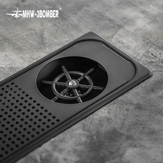 MHW-3BOMBER CW5421L Ринзер 530*165 мм встраиваемый с каплесборником черный, фото , изображение 8