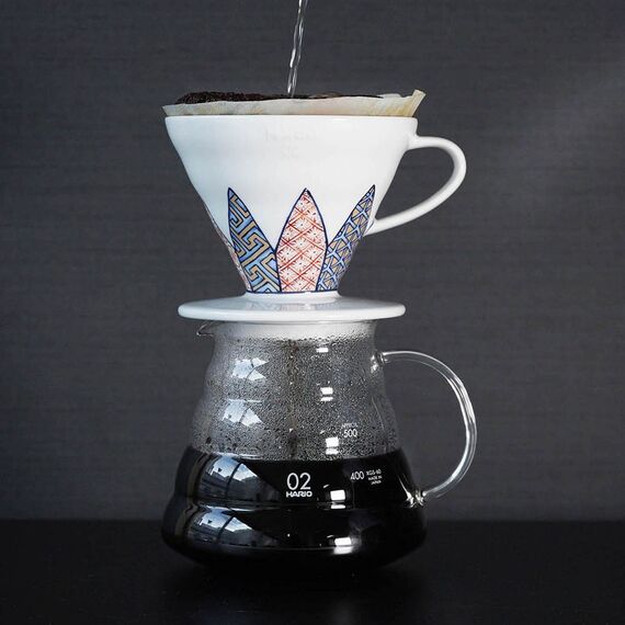 Hario V60 02 TACHIKICHI Shozui Керамический пуровер V60 02 белый, фото , изображение 3