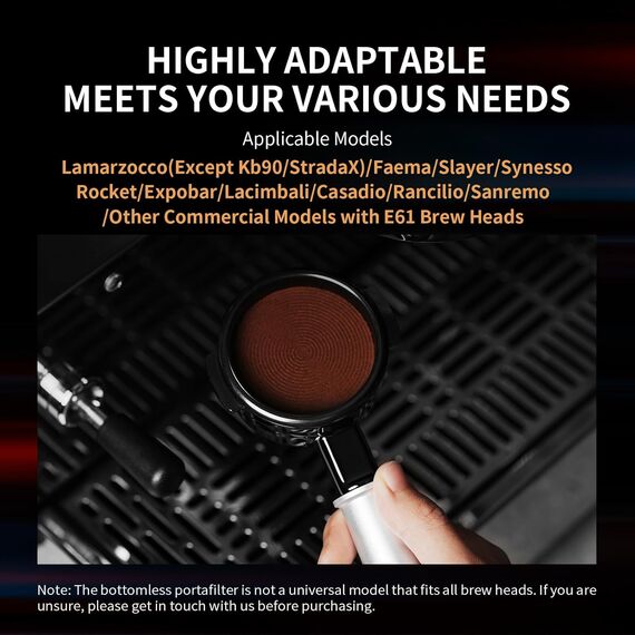 MHW-3BOMBER FlowLight Бездонный портафильтр 58 мм черный золото, фото , изображение 4