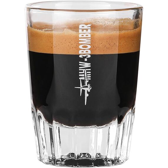 MHW-3BOMBER Стеклянный шот 50 мл белый логотип, фото , изображение 2