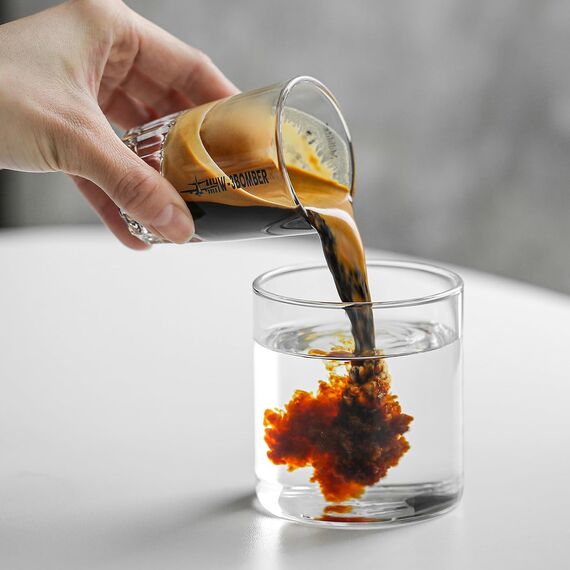 MHW-3BOMBER Стеклянный шот 50 мл белый логотип, фото , изображение 6