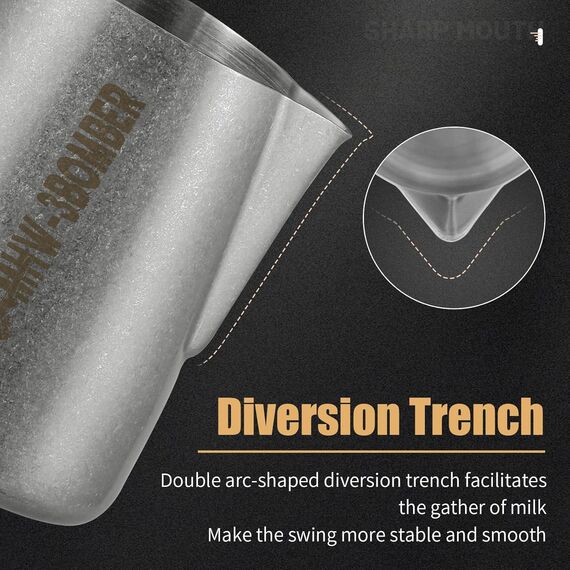 MHW-3BOMBER Milk Pitcher 3.0 Питчер 600 мл антрацит, фото , изображение 4 MHW-3BOMBER Milk Pitcher 3.0 Питчер 600 мл антрацит, фото , изображение 4