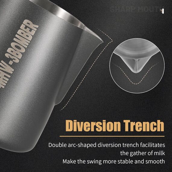 MHW-3BOMBER Milk Pitcher 3.0 Питчер 450 мл черный, фото , изображение 4