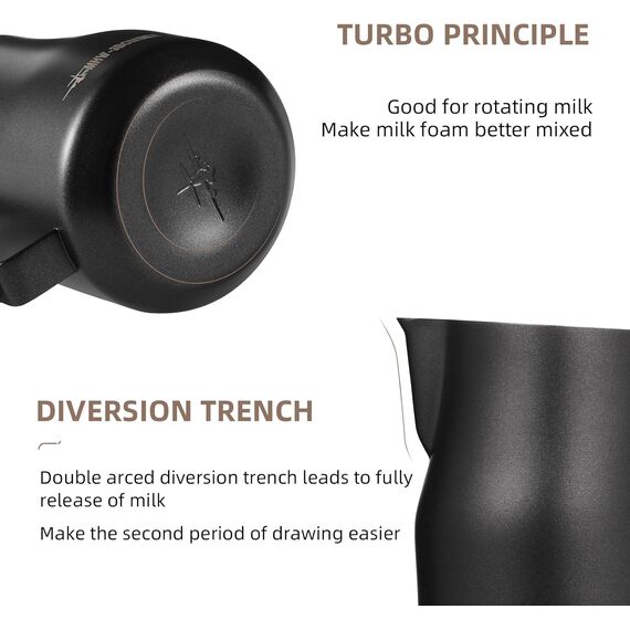MHW-3BOMBER Milk Pitcher Turbo Питчер 450 мл черный, фото , изображение 8 MHW-3BOMBER Milk Pitcher Turbo Питчер 450 мл черный, фото , изображение 8