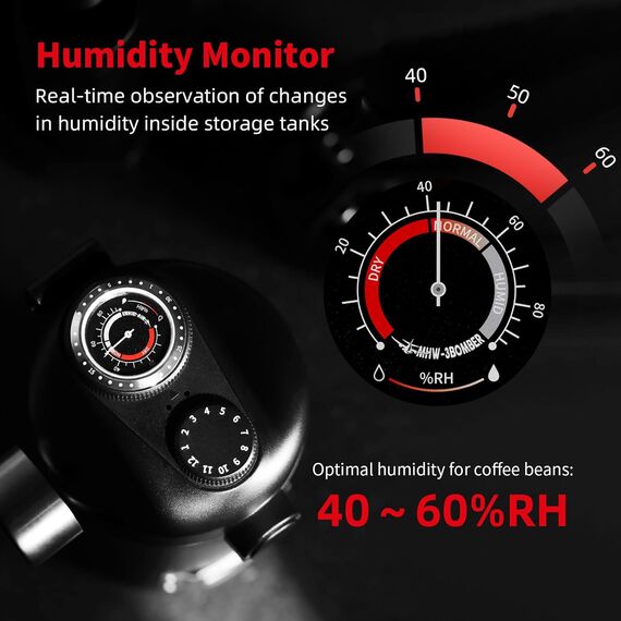 MHW-3BOMBER Gambo Контейнер 600 мл с гигрометром белый, фото , изображение 2