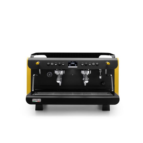 Cime Saturno MB-60 Рожковая кофемашина автомат 2 высокие группы желтая, фото , изображение 2