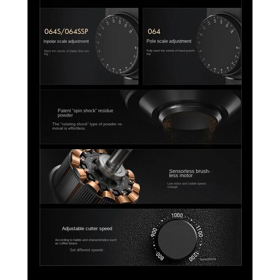 Timemore Sculptor 064S Кофемолка электрическая белая, фото , изображение 8