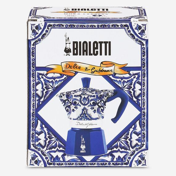 Bialetti 5345 Moka Express Dolce&Gabbana Blu Mediterraneo на 3 чашки Гейзерная кофеварка, фото , изображение 5