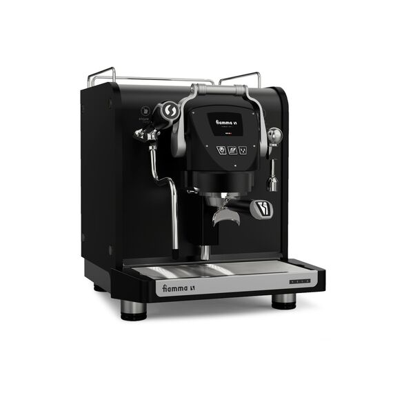 Fiamma Vela Pressure Profile Black Рожковая кофемашина автомат 1 группа черная, фото 