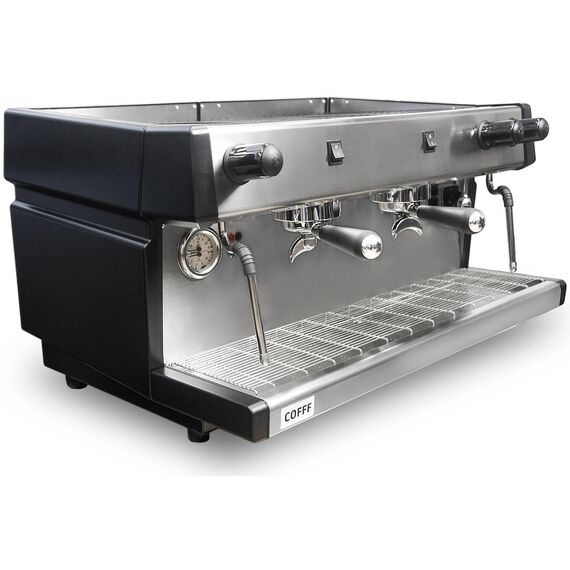 COFFF LIVE 2 GR S Рожковая кофемашина полуавтомат 2 высокие группы черная, фото , изображение 2